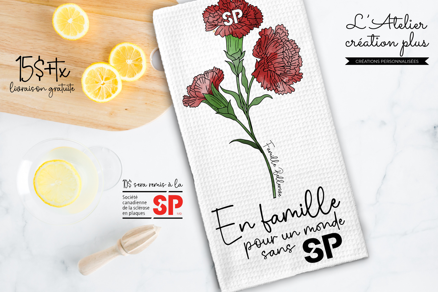 Linge en microfibre Marche de l’espoir SP 2025