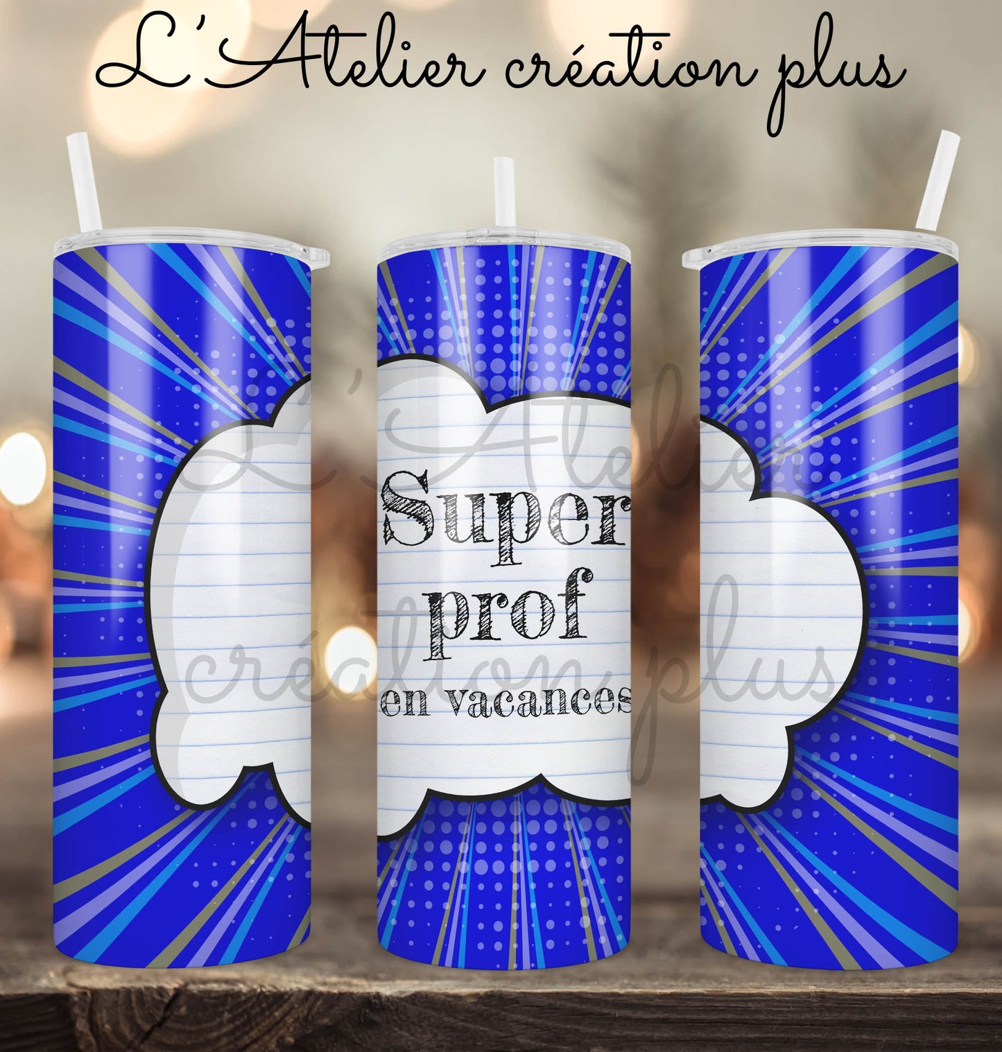 PAP Tumbler 20oz "Super prof en vacances"