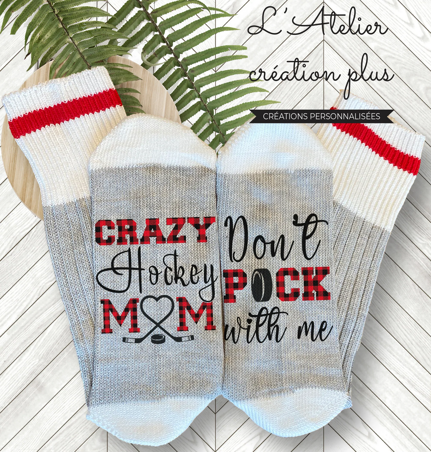 Design Bas "Crazy hockey mom"