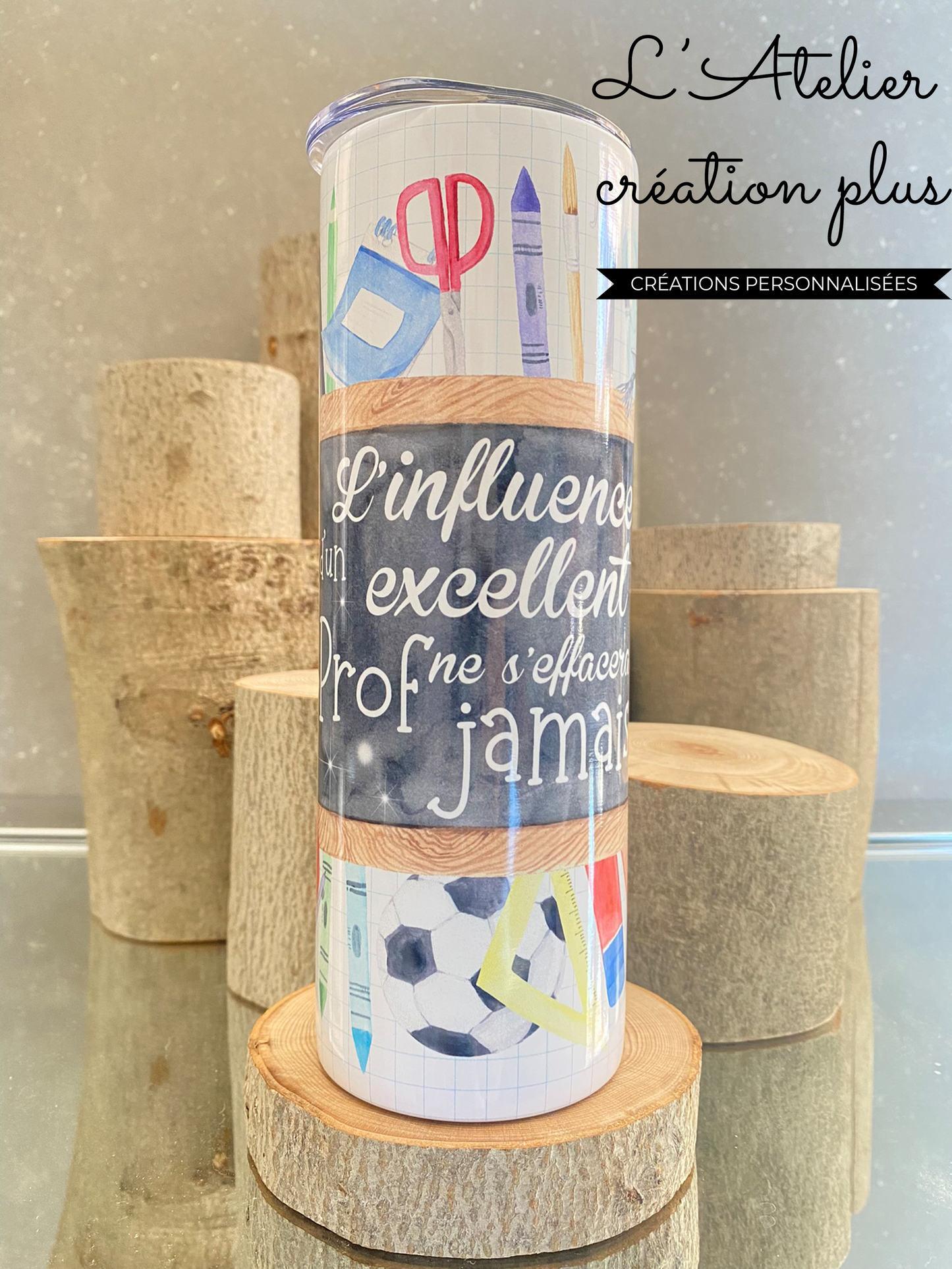 Tumbler 20oz "Influence d'un excellent prof"