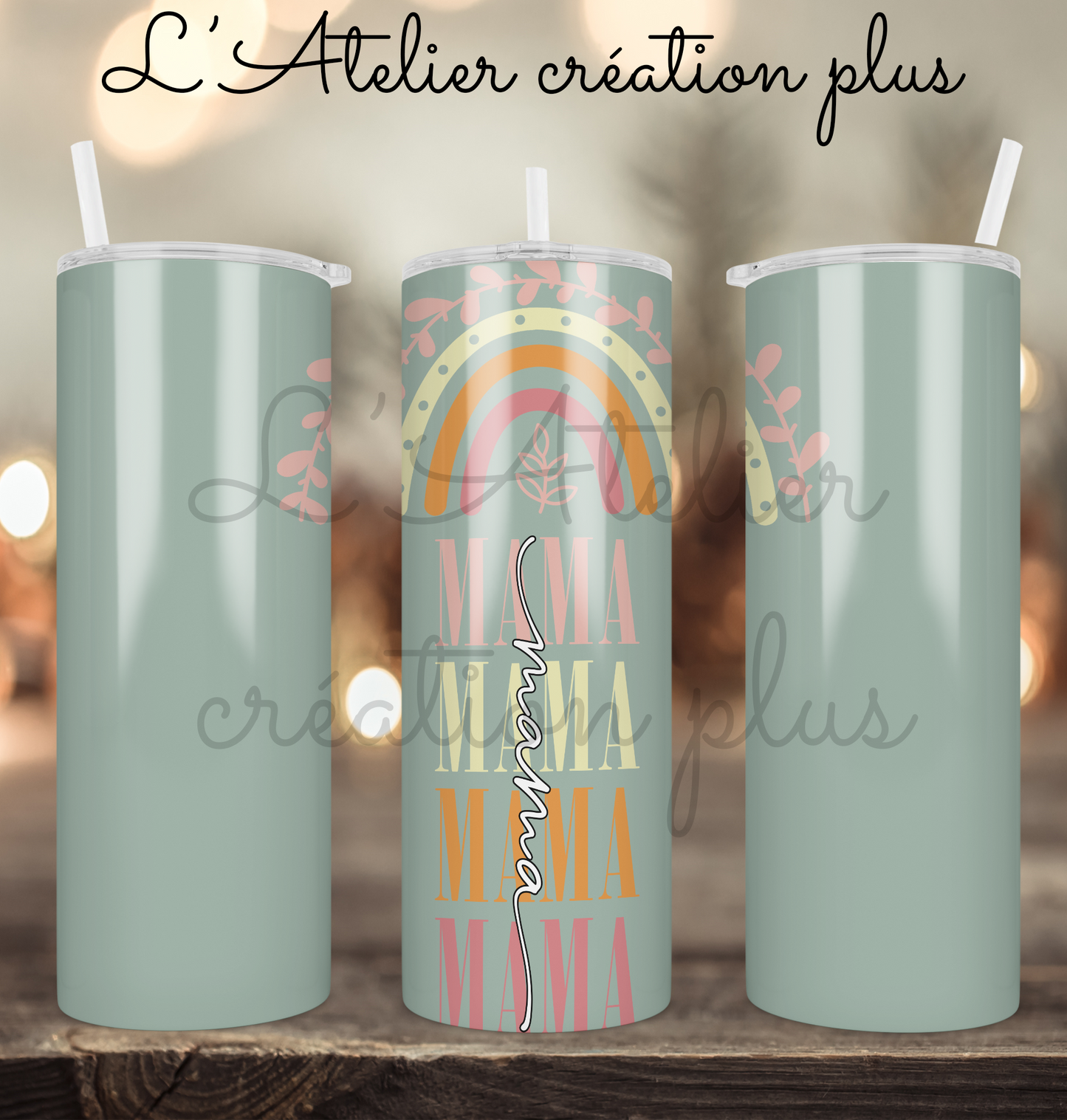 Tumbler 20oz "Mama rainbow"