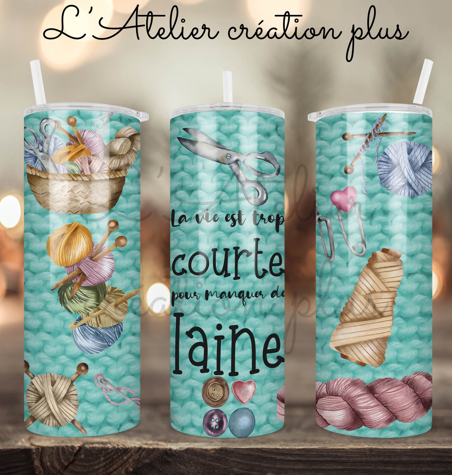 Tumbler 20oz "Manquer de laine"