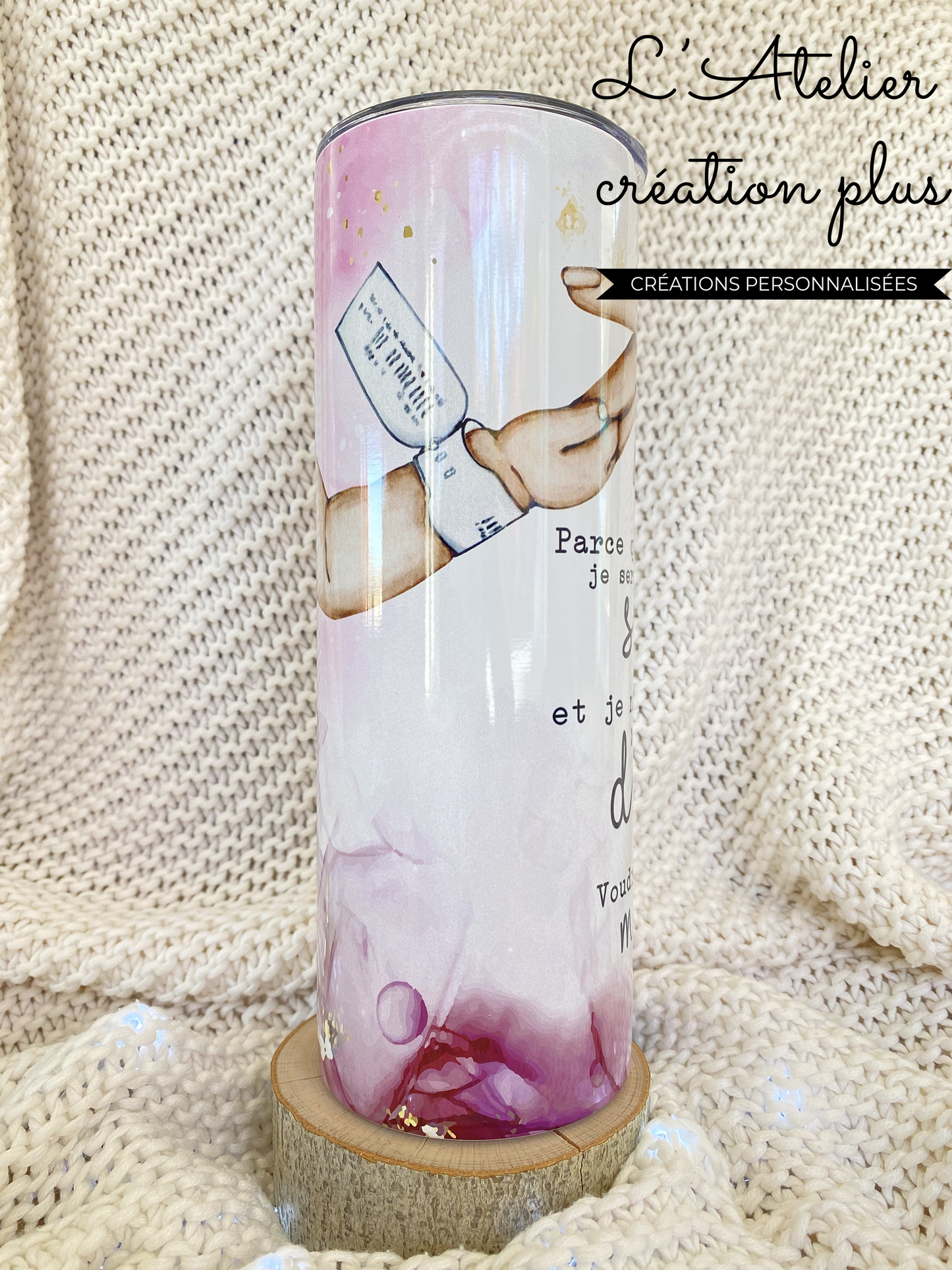 Tumbler 20oz "Demande marraine"