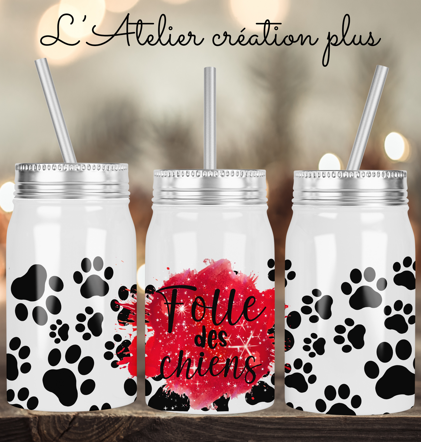 Pot masson "Folle des chiens"