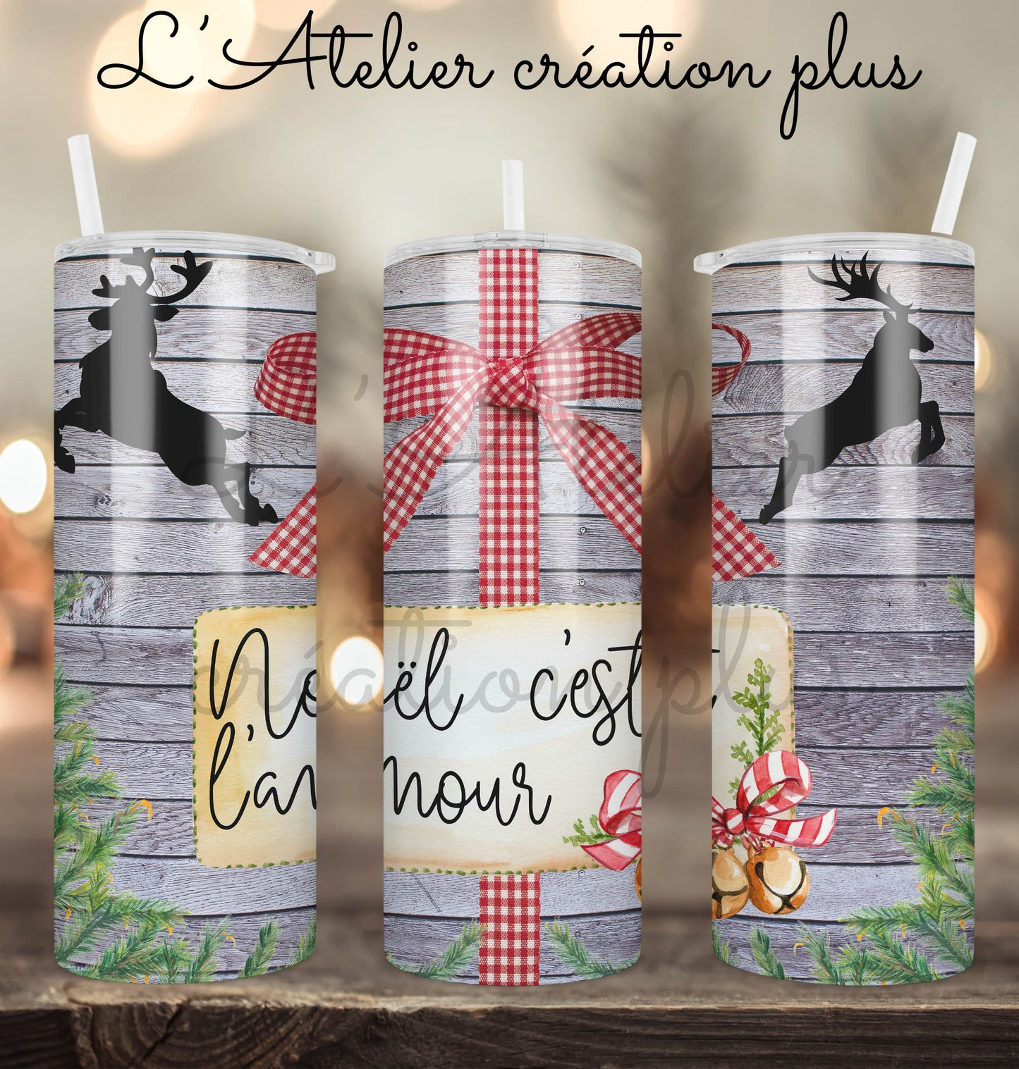 Tumbler 20oz "Noël c'est l'amour"