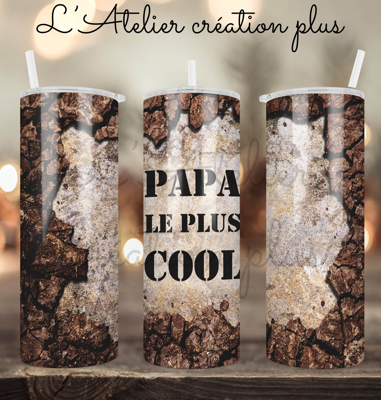 Tumbler 20oz "Papa le plus cool"