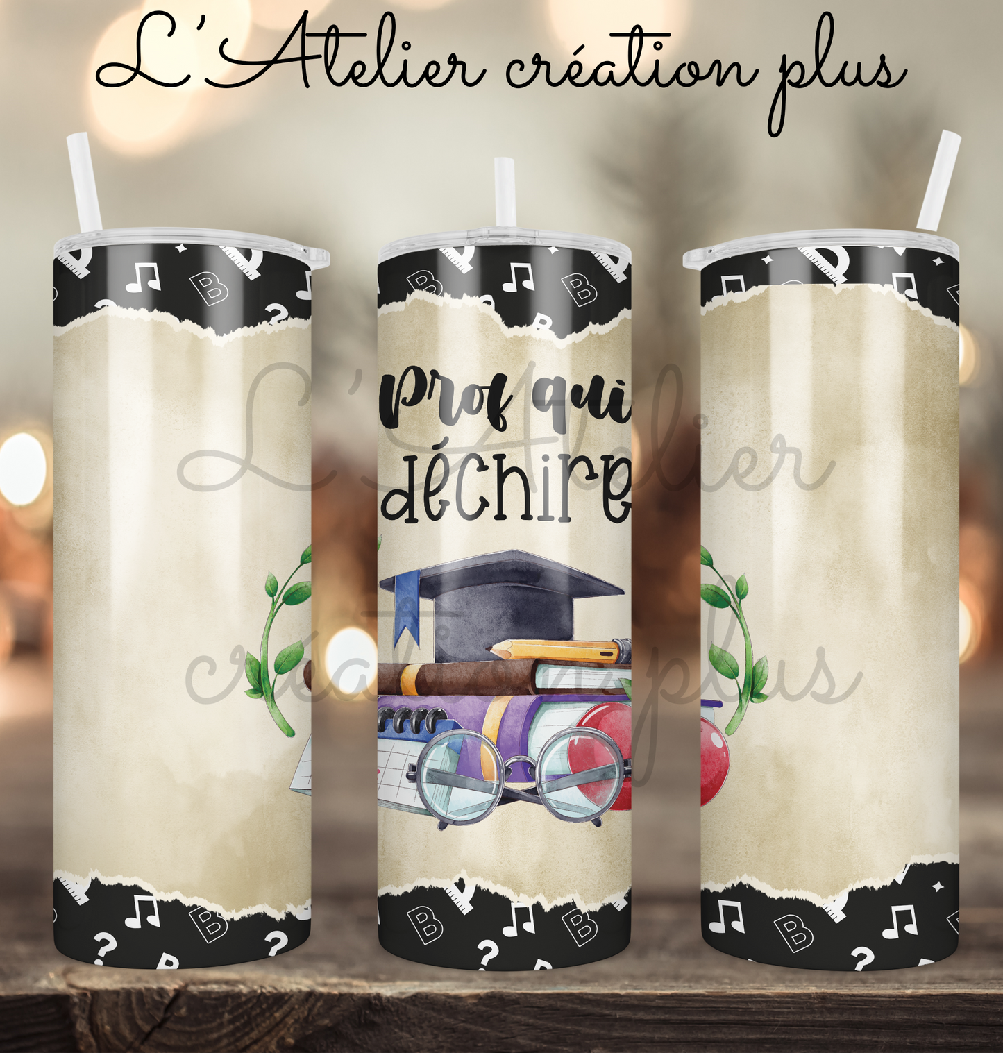 Tumbler 20oz "Prof qui déchire"