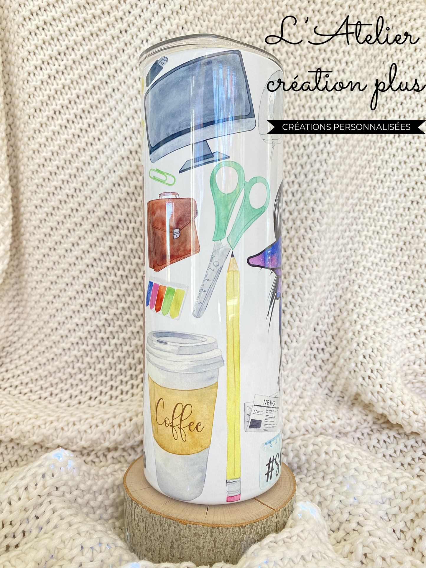 Tumbler 20oz "#secrétaire"