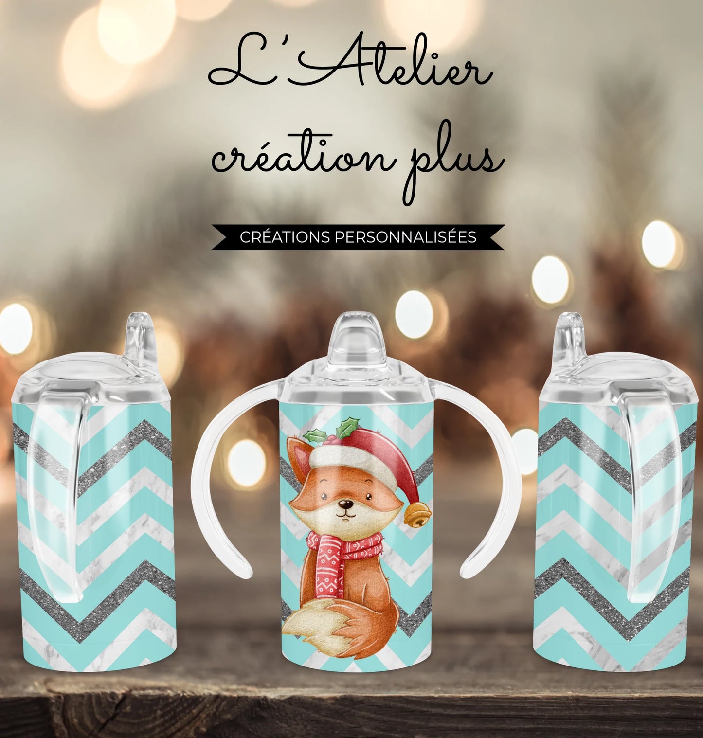 Design Sippy cup "Renard Noël"