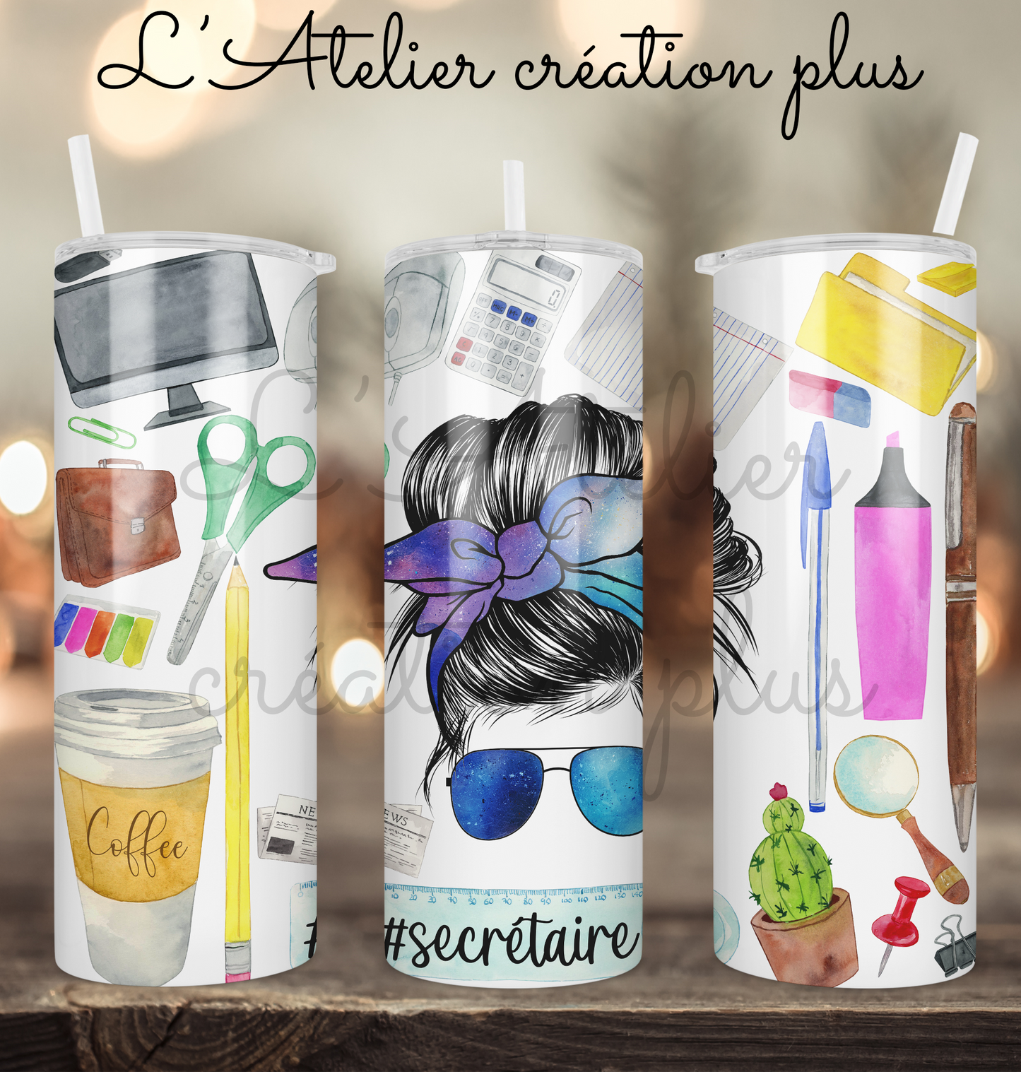 Tumbler 20oz "#secrétaire"