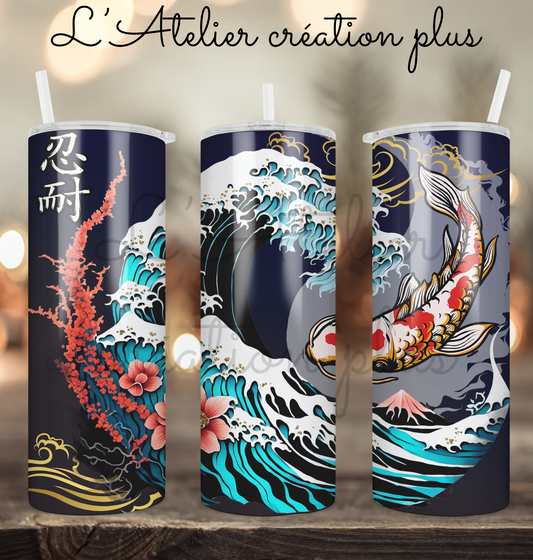 Tumbler 20oz "Carpe koi"