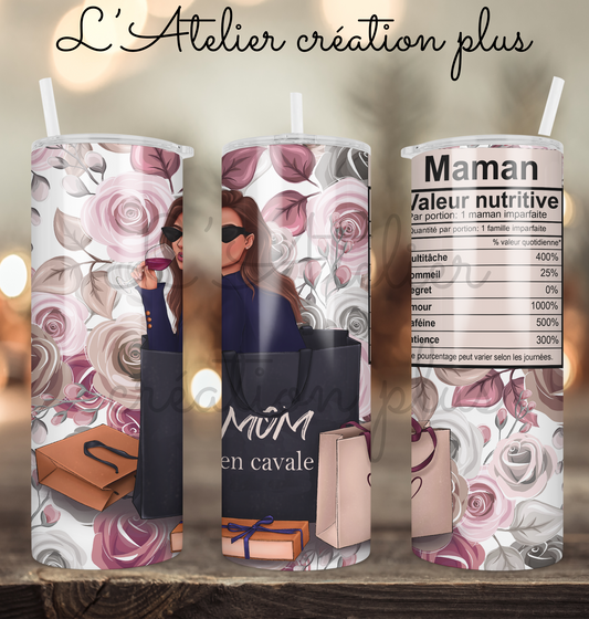 Tumbler 20oz "Mom en cavale"