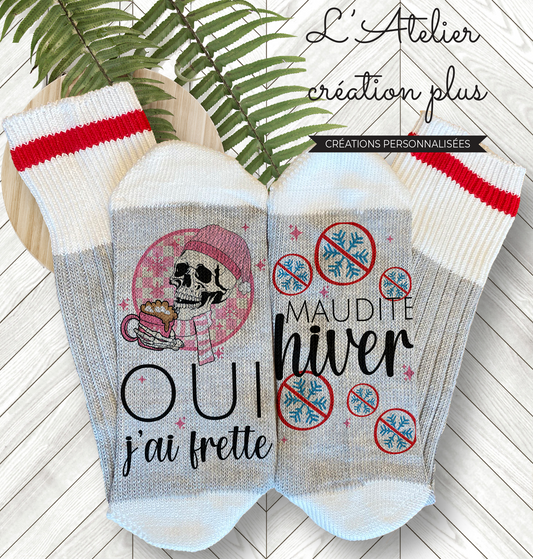Bas style chalet "Oui j'ai frette"
