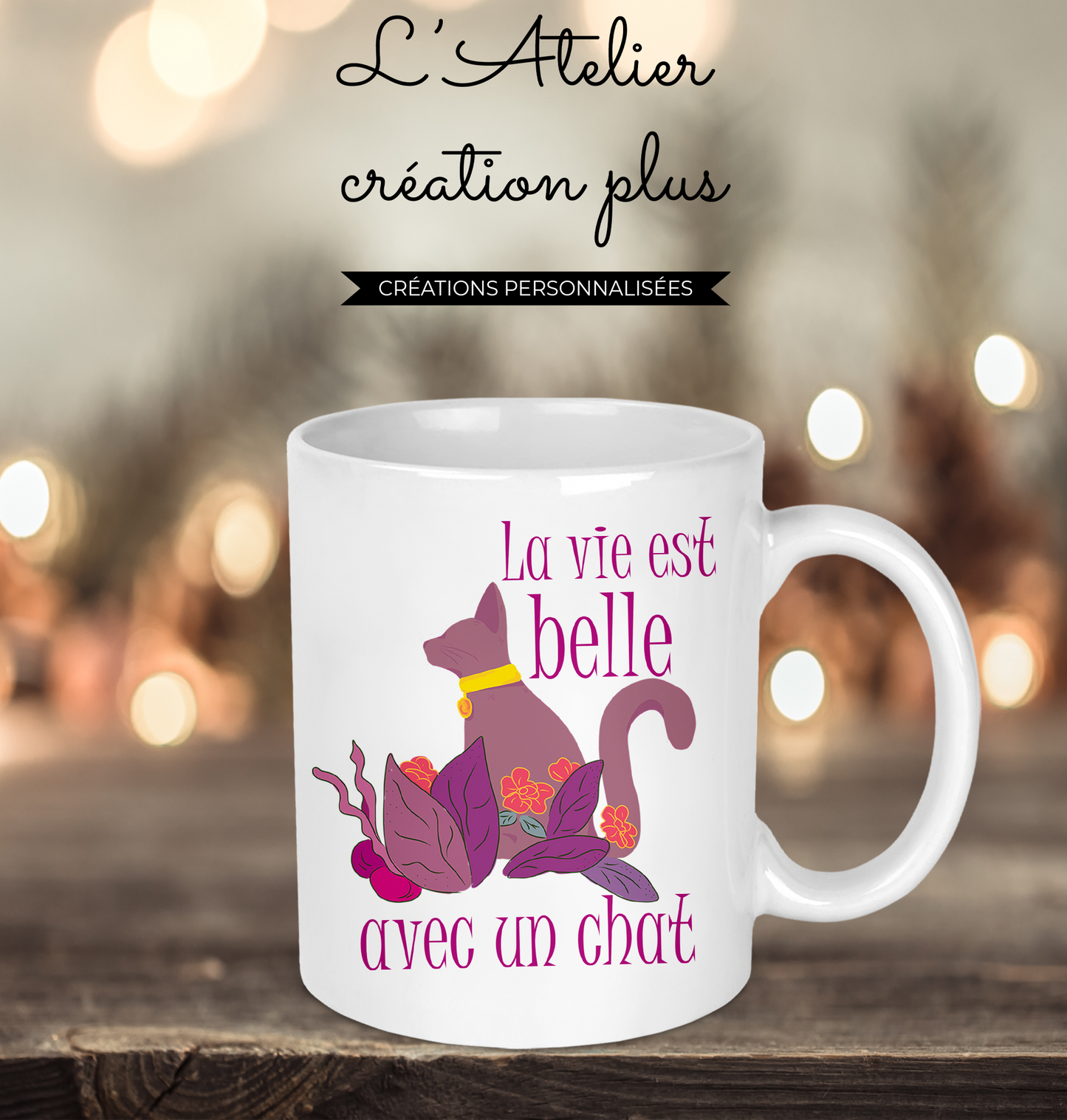 La vie est belle avec un chat