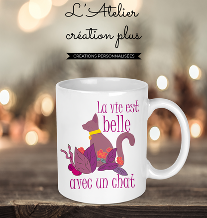 La vie est belle avec un chat