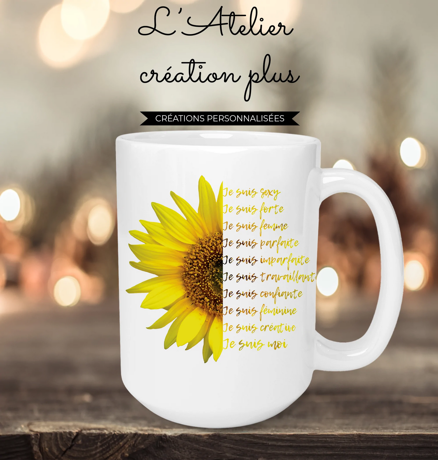 Design Femme tournesol