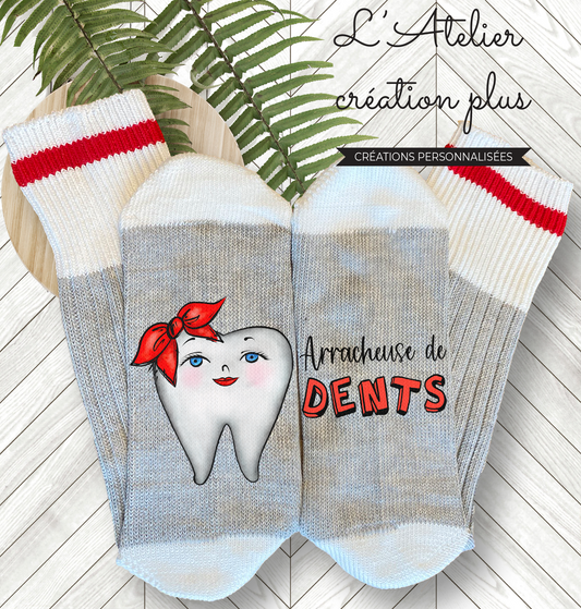 Bas style chalet "Arracheuse de dents"