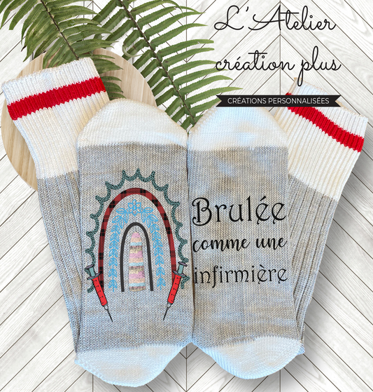 Bas style chalet "Brulée comme une infirmière"