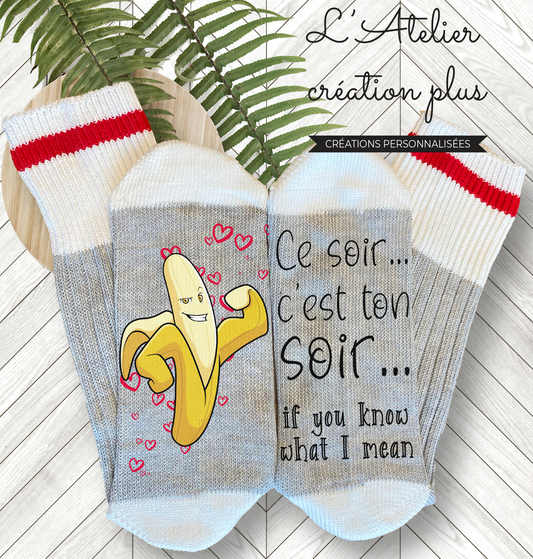 Bas style chalet "Ce soir c'est ton soir"