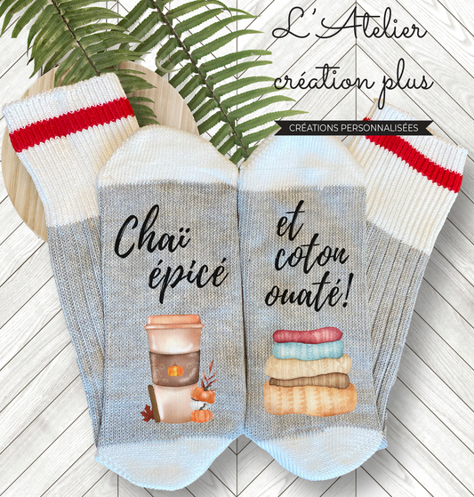 Bas style chalet "Chaï épicé et coton ouaté"