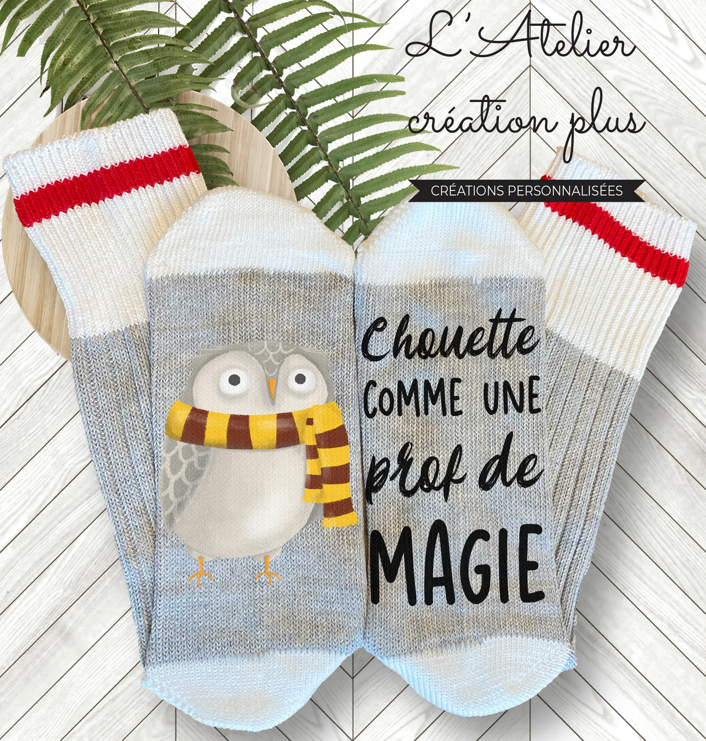 Design Bas "Chouette comme une prof de magie"