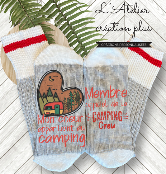 Bas style chalet "Mon cœur appartient au camping"