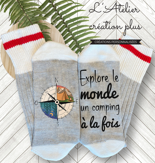 Bas style chalet "Explore le monde camping"