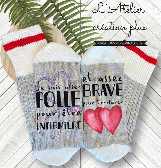 Bas style chalet "Folle infirmière"