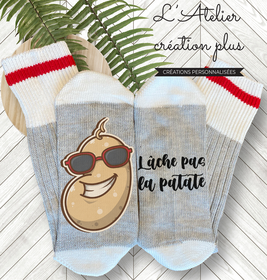 Bas style chalet "Lâche pas la patate"