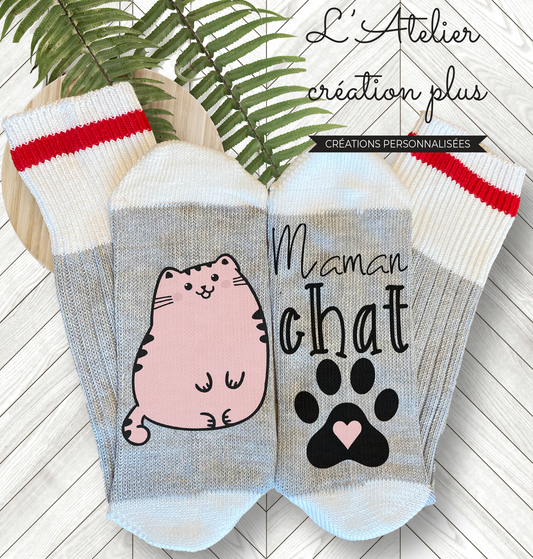 Bas style chalet "Maman chat"