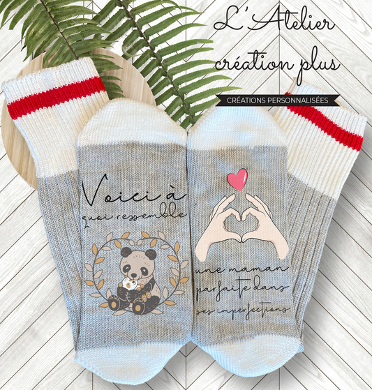 Bas style chalet "Maman parfaite dans ses imperfections"