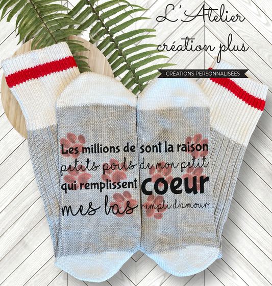 Bas style chalet "Millions de petits poils"