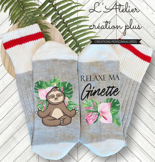 Bas style chalet "Relaxe ma Ginette"