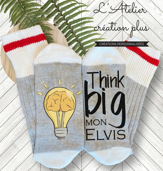 Bas style chalet "Think big mon Elvis"