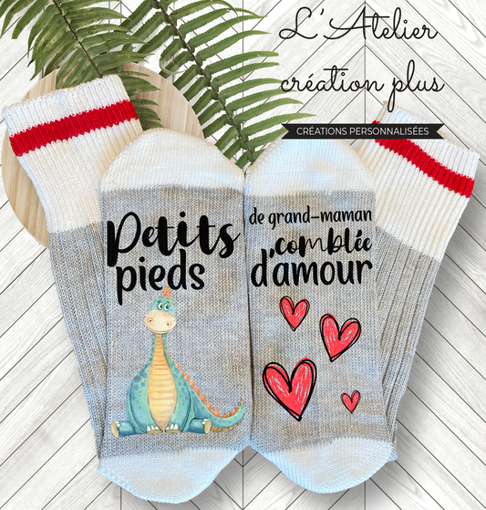 Bas style chalet "Petits pieds de grand-maman comblée"