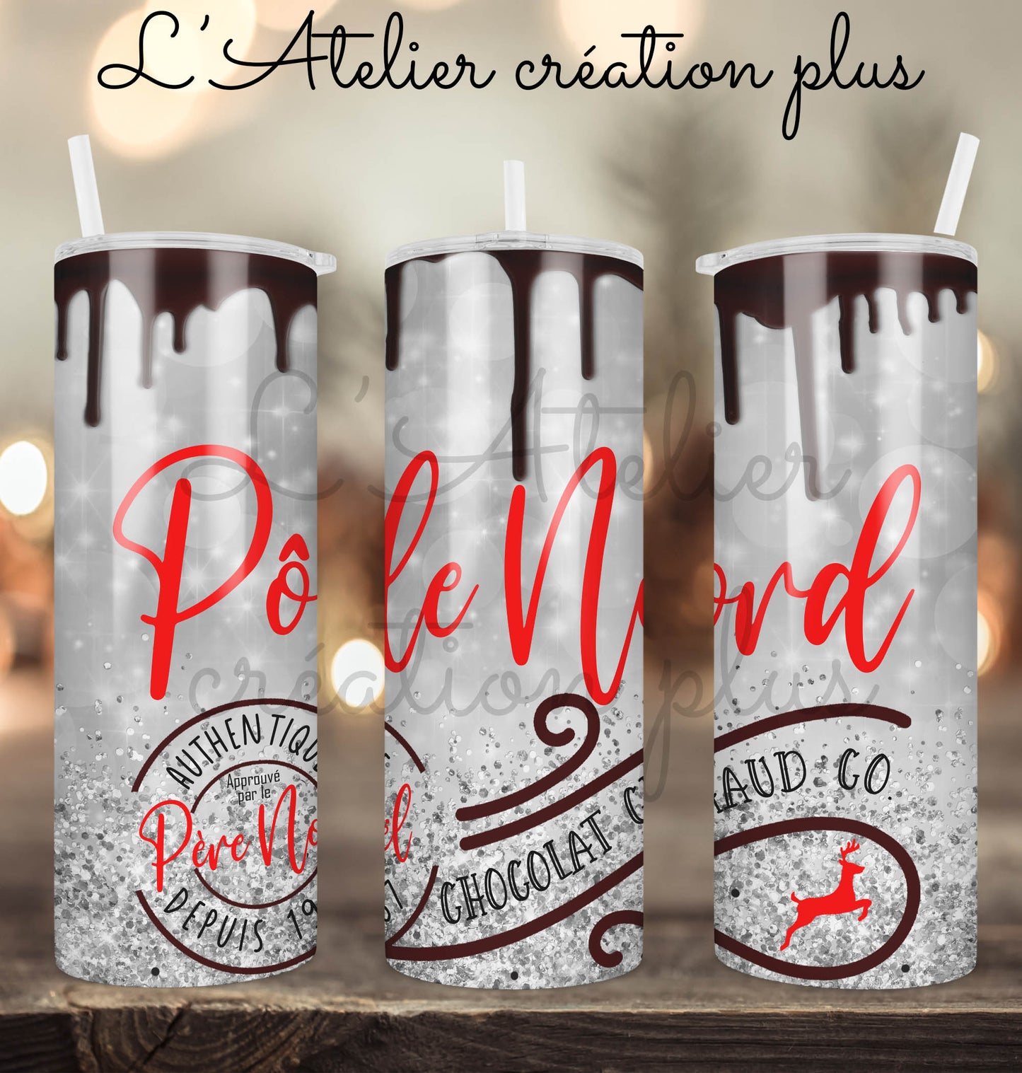 Tumbler 20oz "Chocolat chaud Pôle Nord"