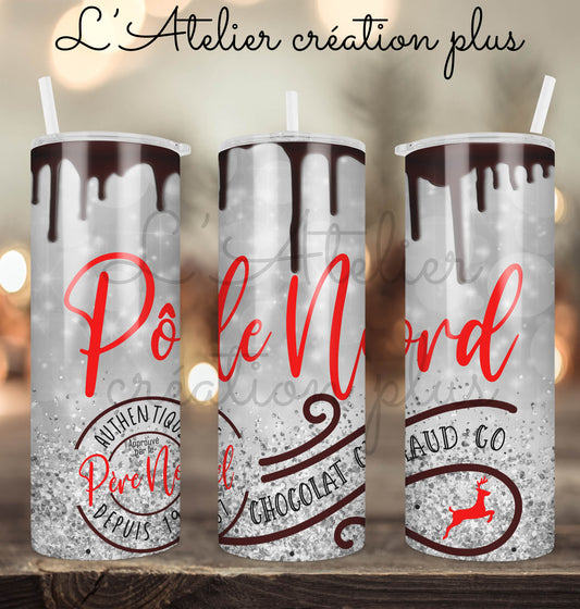 Tumbler 20oz "Chocolat chaud Pôle Nord"