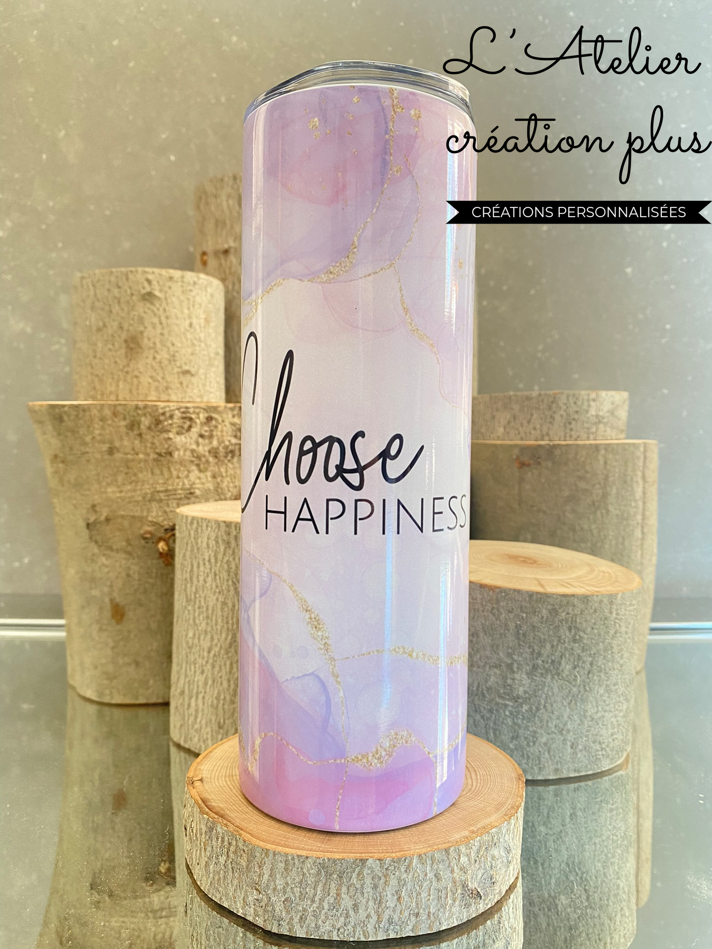 Tumbler 20oz "Choose happiness"