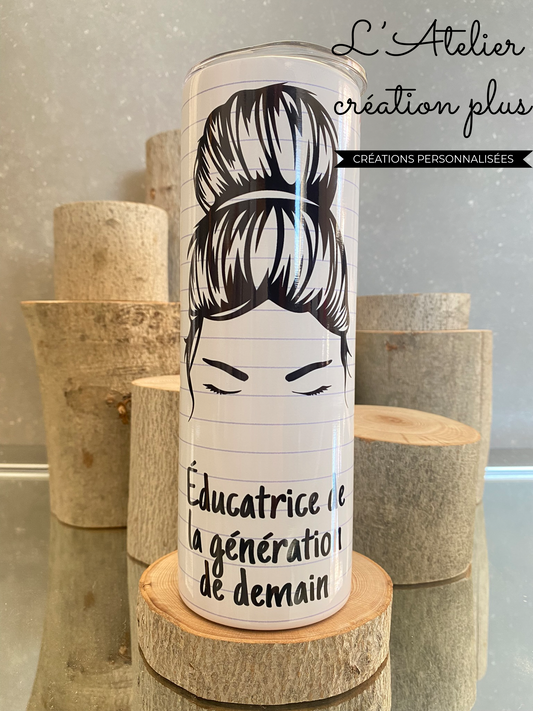 Tumbler 20oz "Éducatrice de la génération de demain"