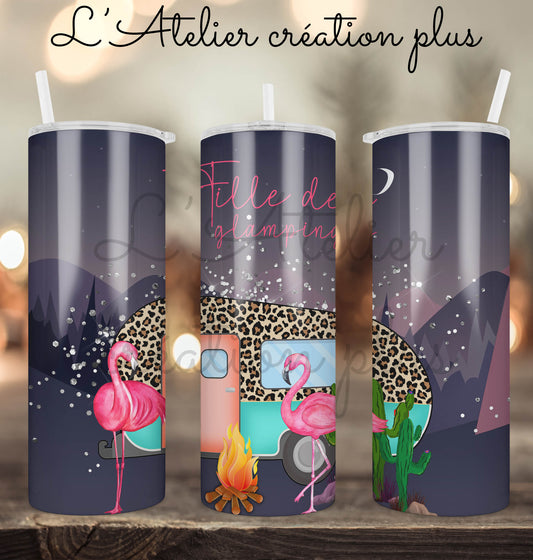 Tumbler 20oz "Fille de glamping"