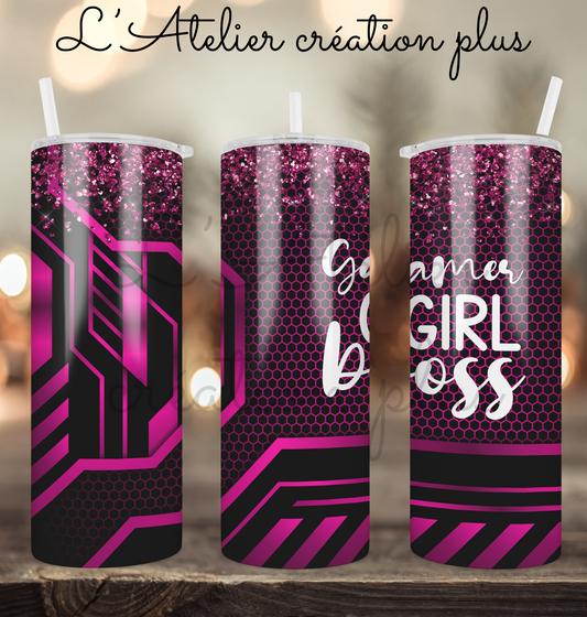 Tumbler 20oz "Gamer girl boss"
