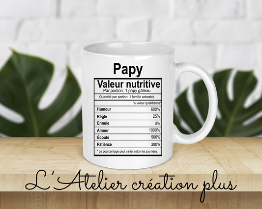 Design Valeur nutritive papy/ grand-papa