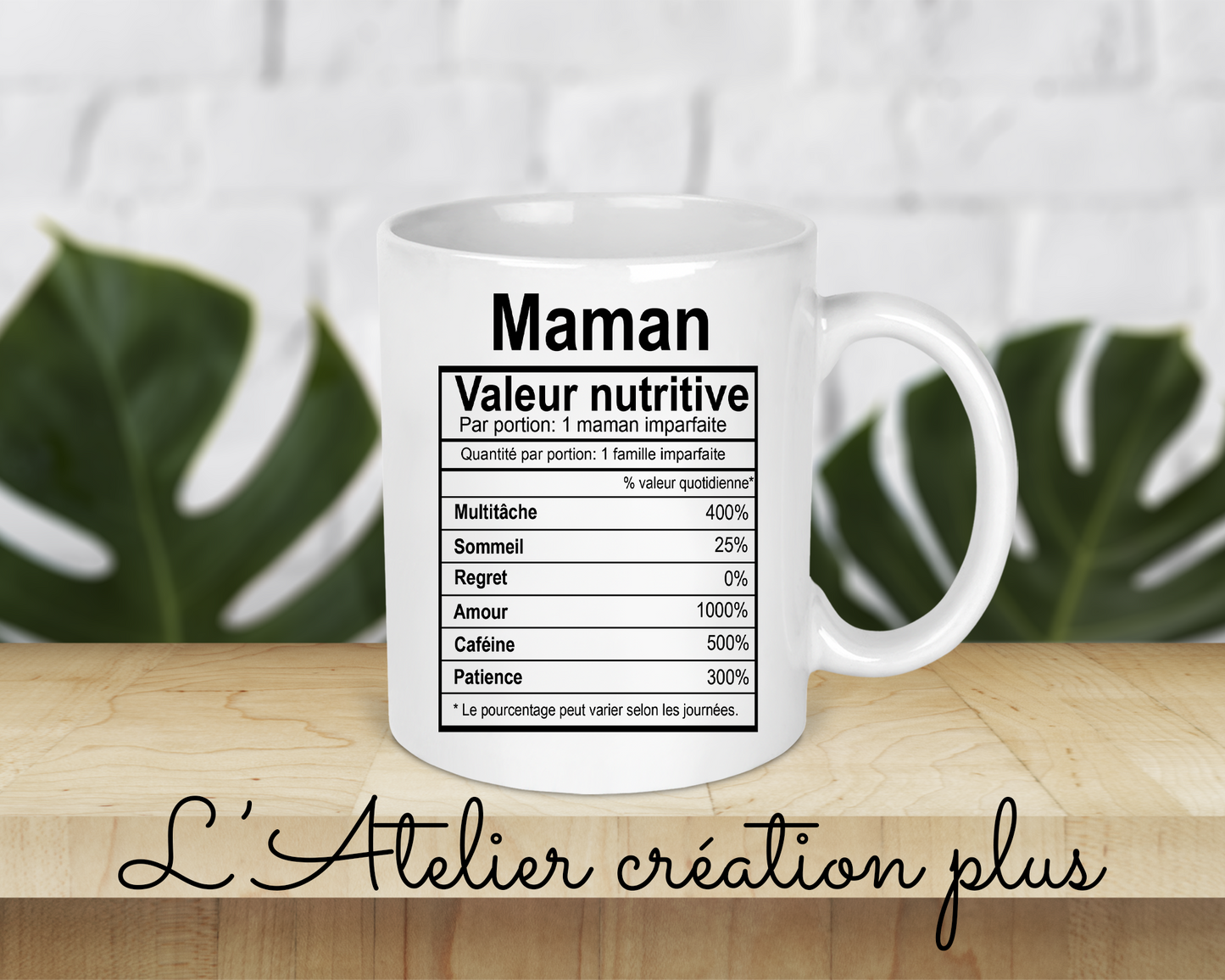 Design Valeur nutritive maman