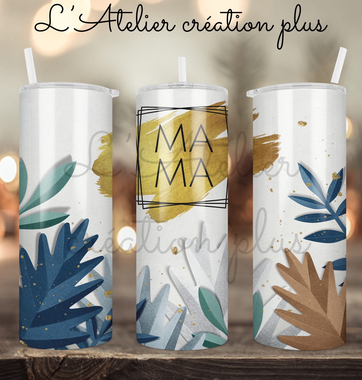 Tumbler 20oz "Mama gold"