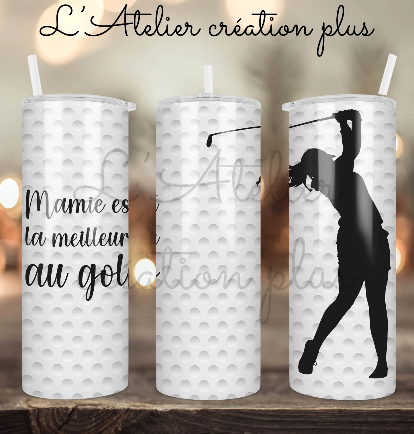 Design Tumbler 20oz "Mamie golf"