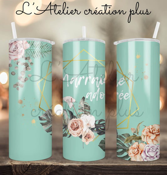 Tumbler 20oz "Marraine adorée"