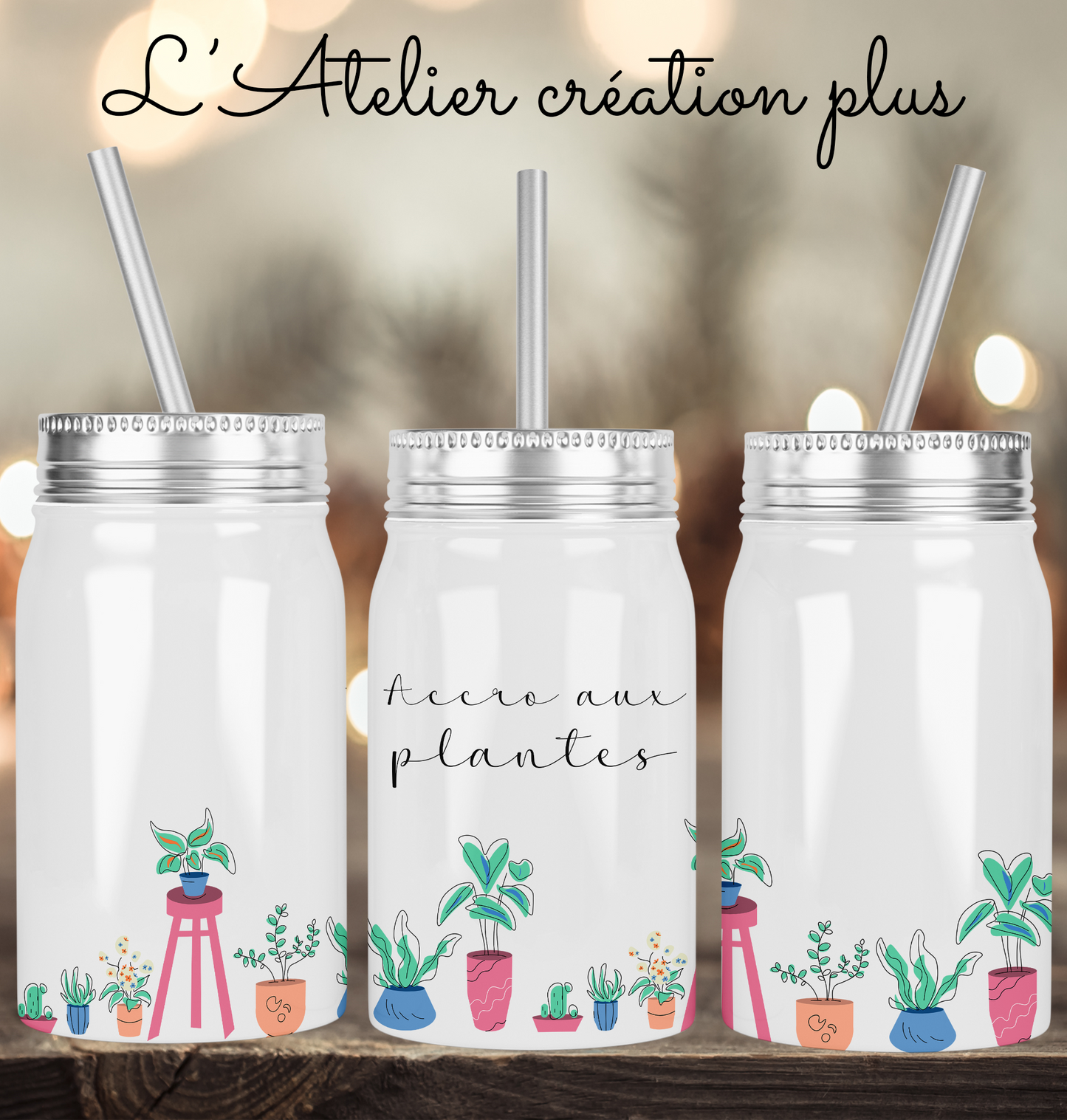 Pot masson "Accro aux plantes"