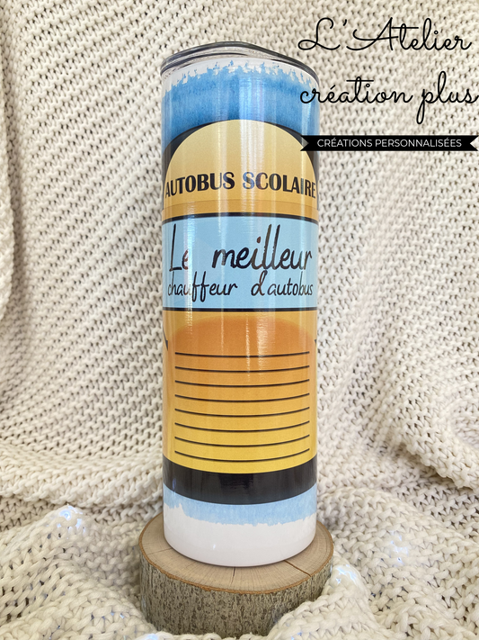 Tumbler 20oz "Meilleur chauffeur d'autobus"