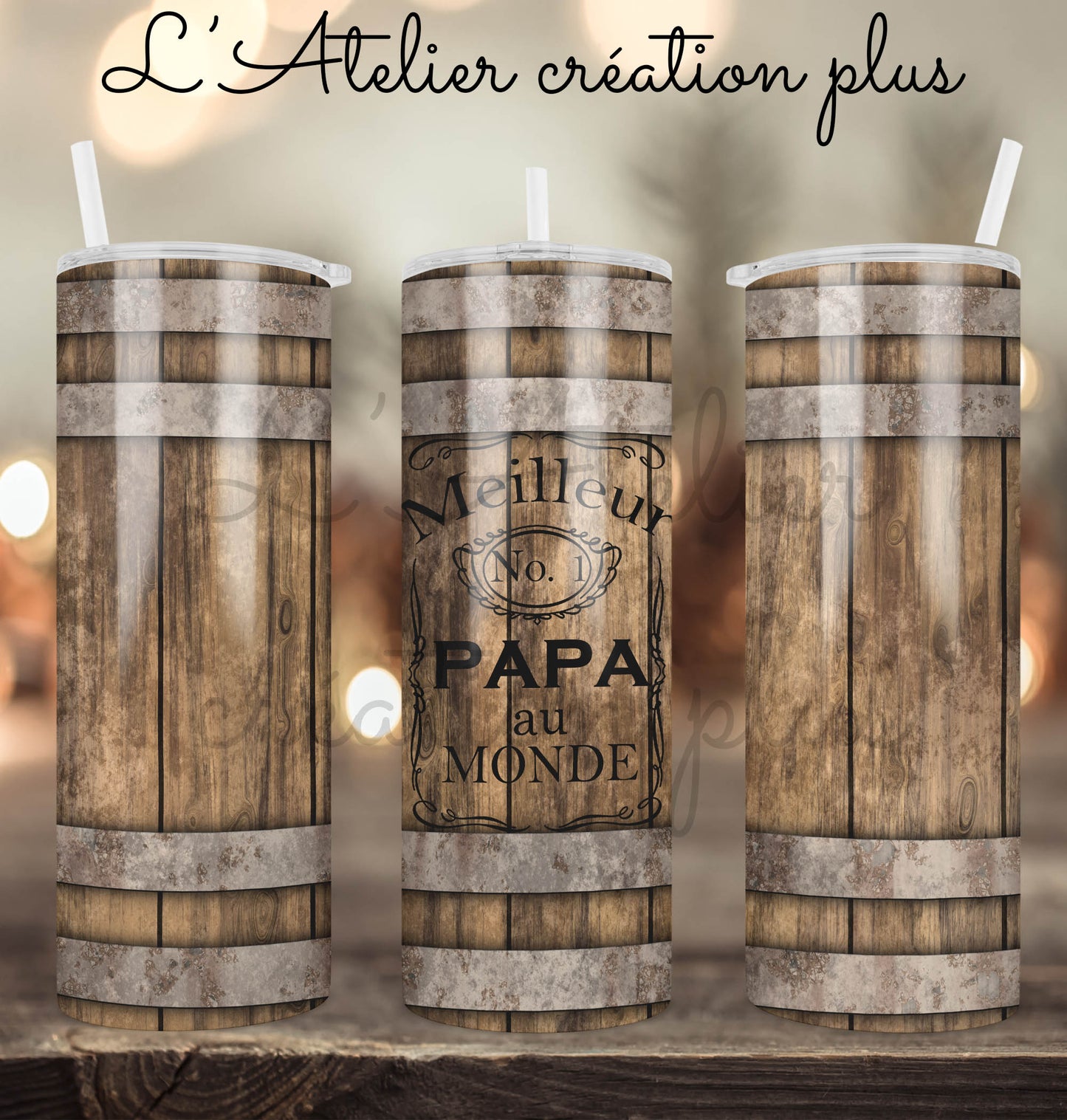 Tumbler 20oz "Meilleur papa"