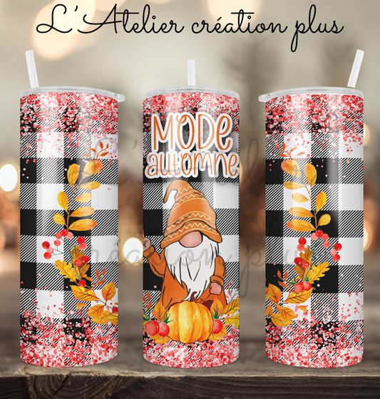 Tumbler 20oz "Mode automne"